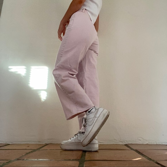 Wide Leg Pastel Pink Pants - Picture 2 of 7